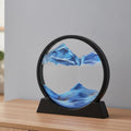 3d Quicksand Moving Sand Art – Round Deep Sea Hourglass Flowing Picture Frame, Relaxing Desktop Decor For Home Or Office