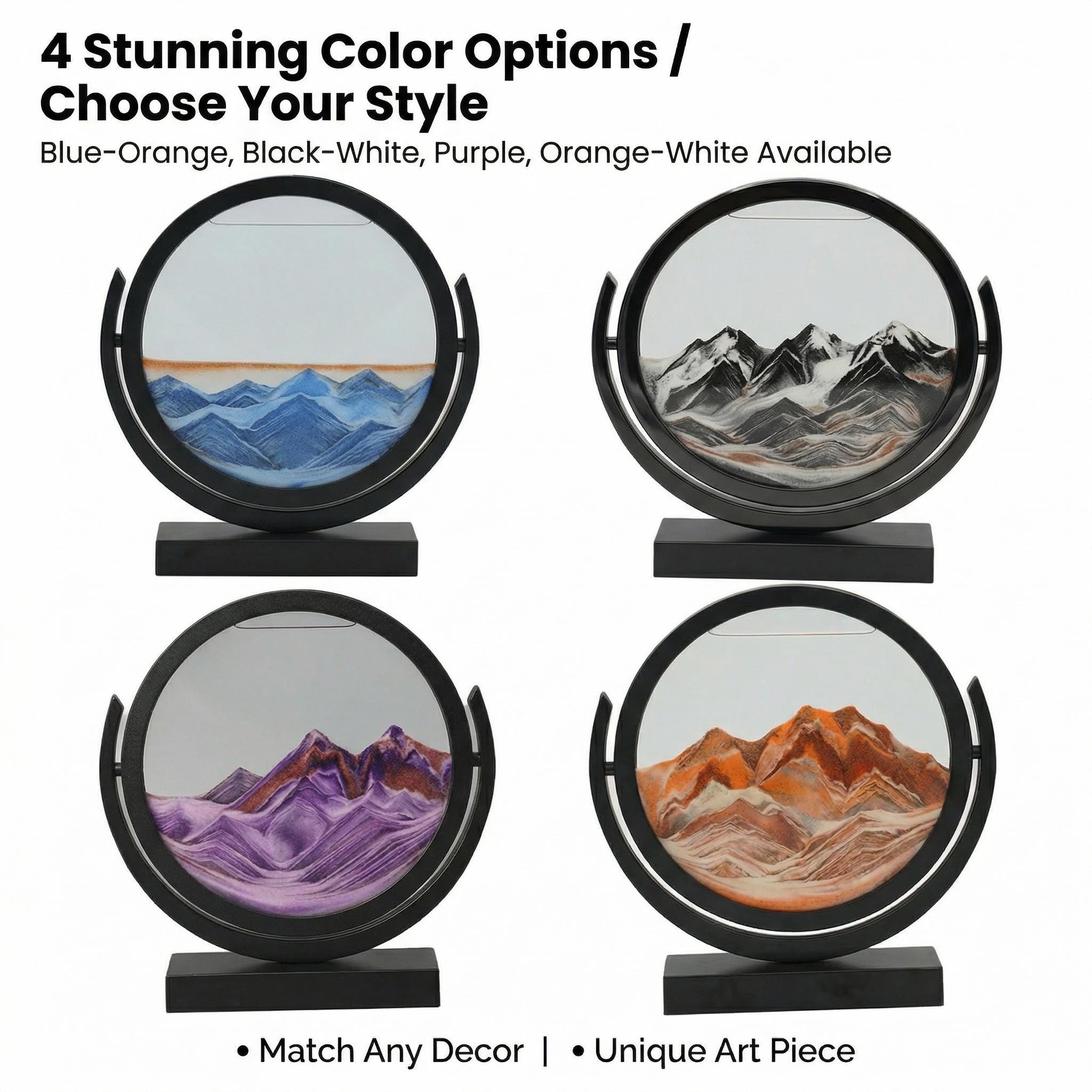 360 Flipping Quicksand Painting: Mountain Landscape Sand Art