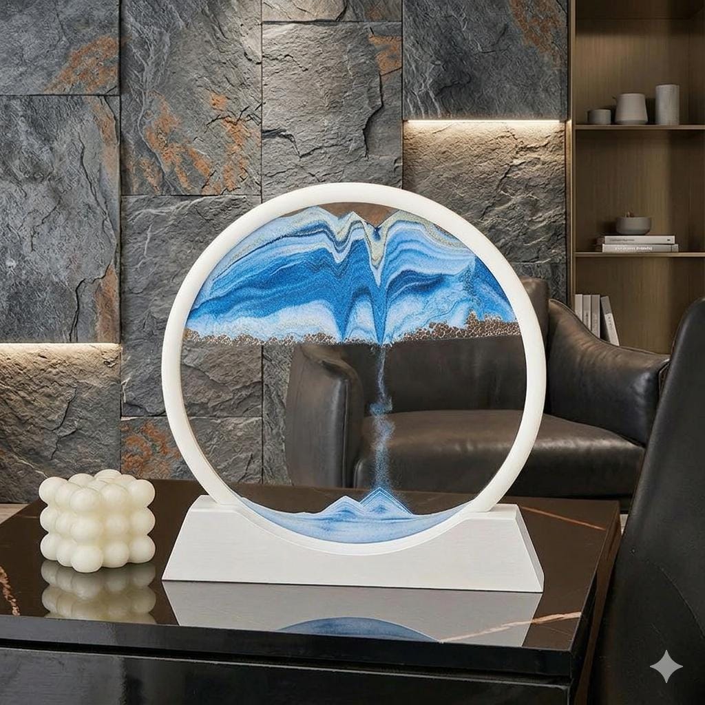 3d Quicksand Sand Art Painting Lamp, Moving Sandscape Decor Light, Luxury Desk Ornament, Living Room Decoration