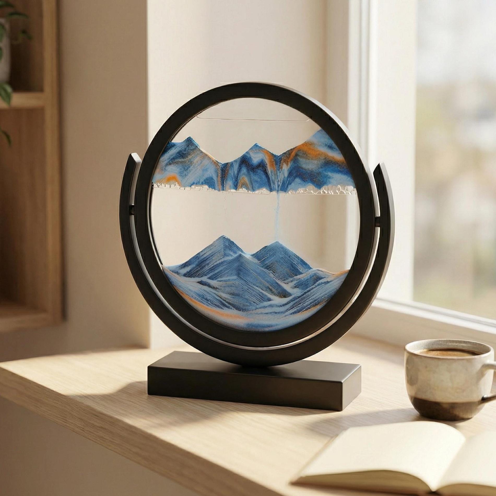 360 Flipping Quicksand Painting: Mountain Landscape Sand Art